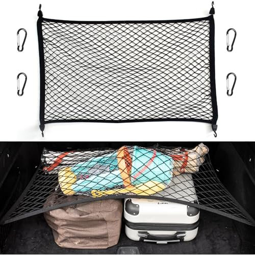 Red Portaequipajes Autocaravana Red Portaequipajes Maletero Red Maletero Coche Perro Bolsa de Malla para Maletero con 4 Mosquetones para Adaptarse a la Mayoría de los Modelos