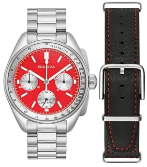 Bulova Montre Lunar Pilot 96K115 en Acier Inoxydable pour Hommes