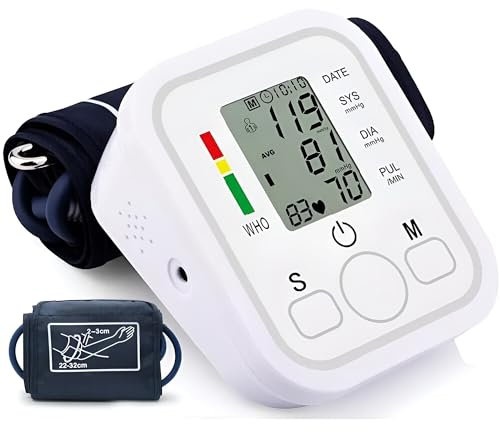 SterlingEdge Automatic Blood Pressure Monitor Upper Arm BP Machine Digital LCD Display Heart Rate Detection Highly Accurate Professional,Home Use