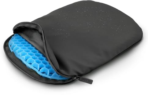 Mosh Kamper Light Coussin d'extérieur en gel avec mousqueton, tapis d'assise d'extérieur, coussin en gel, imperméable, portable, en tissu Oxford, gris/noir