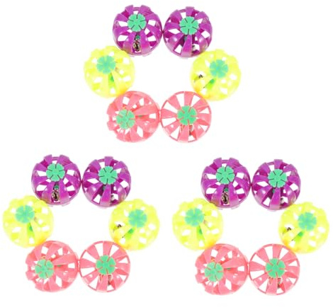 CLISPEED 54 Pièces Lot de Balles pour Chat avec Grelot Jouets Dintérieur Résistants à Lusure Divertissement pour et