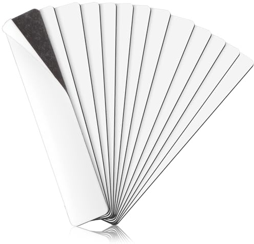 12 strisce magnetiche autoadesive forte nastro magnetico ritagliabile, riutilizzabili, per incollare forti per quasi tutti gli oggetti metallici
