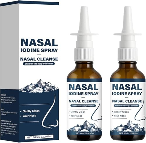 Spray nasal de yodo, limpieza nasal, refresca tus fosas nasales.,2pcs