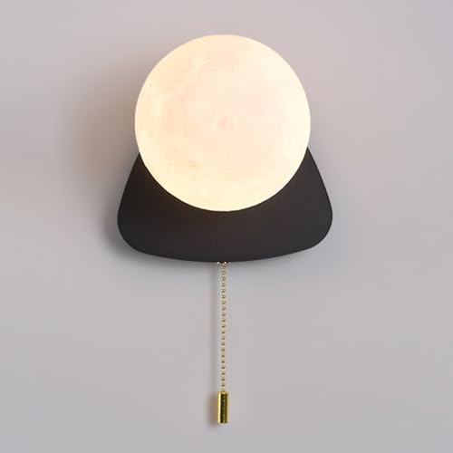 LYGSWDB Vägglampor, 1 ljus Minimalistisk klotlampa Belysning med dragkraft, kreativ geometri inomhusmonterad för sovrum Badrum Vardagsrum Hall