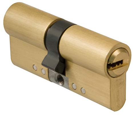 Amig - Cilindro de seguridad - Cerradura para puertas - Antiganzúa y Antibumping - Incluye 5 llaves - Dorado mate - Medidas: 70 (35-35 mm)