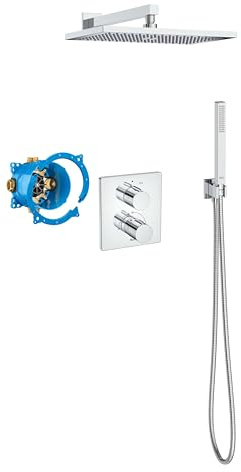 Roca T 2000 - Pack termostático empotrado para ducha, cuadrado . Griferias hidrosanitarias termostaticas. Ref A5D1088C00