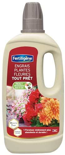 Fertiligène FGRPAL1 - Engrais Liquide Plantes Fleuries Prêt à l'emploi 1 L - Plantes plus belles en 7 jours - Apporte une nourriture équilibrée - Formule à base de minéraux - Solution déjà toute prête