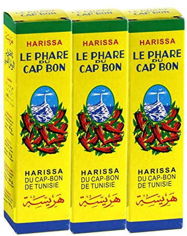 Le Phare du Cap Bon 3 x 140 g de salsa harissa (3 tubos grandes)