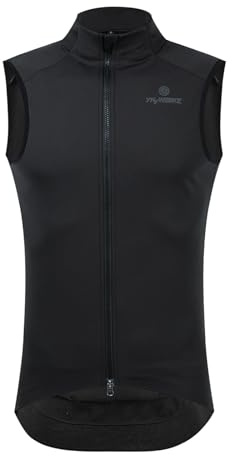 YKYWBIKE Winter Cycling Vest Windproof Waterproof Fleece Vest MTB Bike Bicycle Gilet Sleeveless Cycling Jacket for Men Women Running Golf Hiking