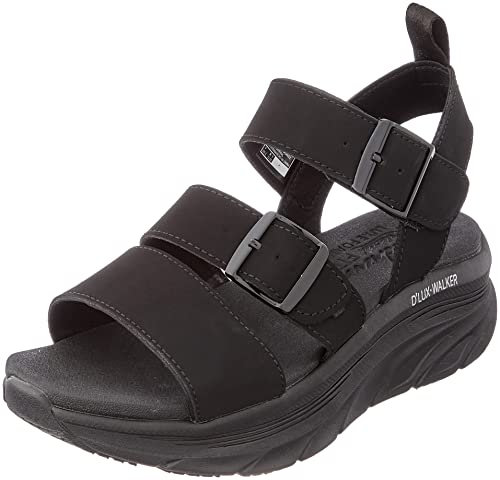 Skechers Dam D'lux Walker Retro Cosmos Sandal, Svart, 40 EU