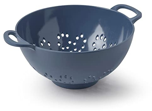 Zeal Small Melamine Colander 15cm – Fruit and Berry Strainer with Easy Grip Handles, Lightweight Kitchen Food Drainer, Provence Blue