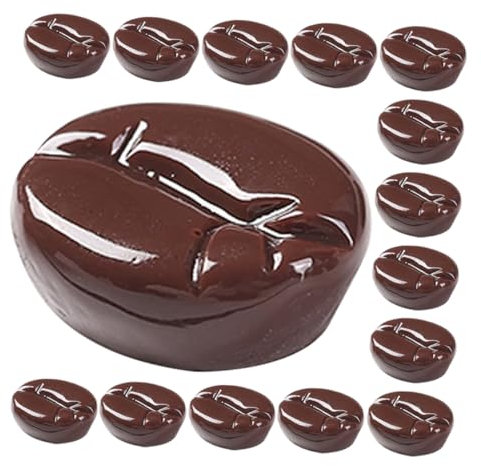 HEMOTON 25pcs Lifelike Faux Coffee Beans for Crafts Home Decor and Party Decorations Artificial Coffee Bean Model for Creative Accessories