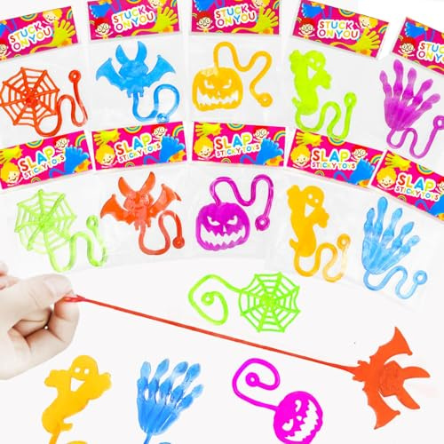 Klebehand, Klatschhand Kinder Bunte Glibberhand, Glibberhand, Klatschhand für Kinder, Halloween Mitgebsel, Klatschhände, Geschenkgeschenke für Halloween-Partys, Farbe Zufällig (24 PCS)