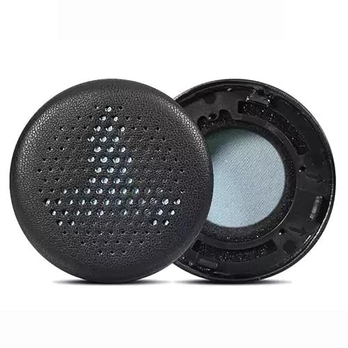 Ersatz-Ohrenschützer, Schaumstoff-Ohrpolster, kompatibel mit AKG Y500 Kopfhörer-Reparaturteil, schwarzes Leder, blaues Netzgewebe