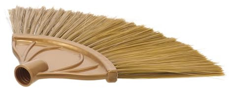 VALICLUD Broom Head Replacement Small Sweeper Head Plastic Push Broom Part for Home Cleaning Copper Fan-shaped Without Handle Suitable for Ceiling and Spider Web Removal