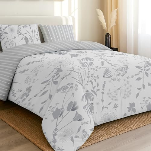 Dreamzie King Size Duvet Cover Sets - Premium Microfiber Reversible Kingsize Duvet Cover Sets (230 x 220 cm) 3 PCs - Ultrasoft Hypoallergenic Quilt Cover King Size Bedding Sets with Zipper Closure