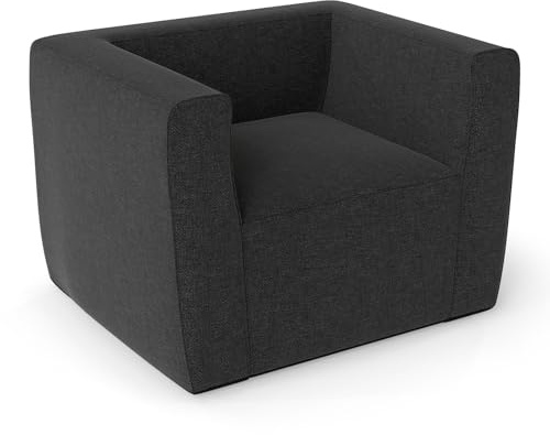 COSTWAY Sofá Hinchable, Sillón Inflable Portátil con Funda Desmontable, Amplios Reposabrazos y Asiento Espacioso, Silla Sofá Inflable Individual para Salón, Dormitorio, Oficina, 104x81x67 cm (Gris)