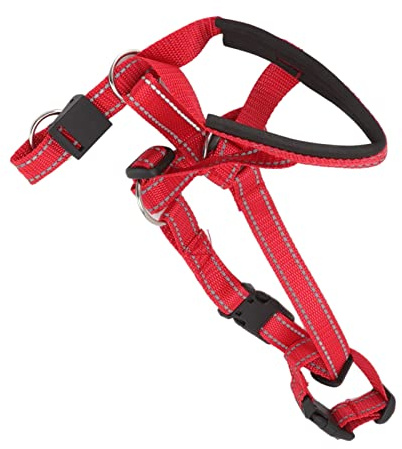 OVAQUIXI Hundhuvudhalsband Nylonhuvudgrimma med Säkerhetsrem XL Justerbar Anti Pull Design Andningsbar Dricksutrymme Tryckavlastning för Utomhuspromenadträning Stora Hundar (XL)