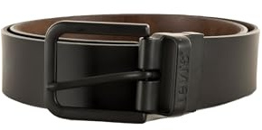 Levi's Unisex Reversible Core Metal Belt Gürtel, schwarz, 85