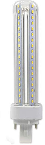 Vetrineinrete® Lampadina led tubolare attacco G24 15 Watt 2pin luce fredda 6500k calda 3000k naturale 4000k risparmio energetico (Luce Calda 3000k) H70