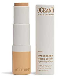 ATTITUDE Oceanly - Corrector en barra para debajo de los ojos, sin dióxido de titanio, verificado por EWG, maquillaje vegano, Dune, 5.7 gramos