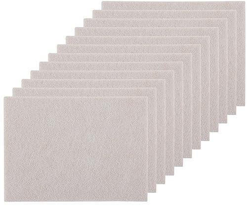 Mooshy 10 Pcs Furniture Pads 15cm*11cm, Felt Pads for Furniture Feet Self Adhesive Heavy Duty Beige Furniture Pads Floor Protectors for Chair Leg Sofa Leg and Table