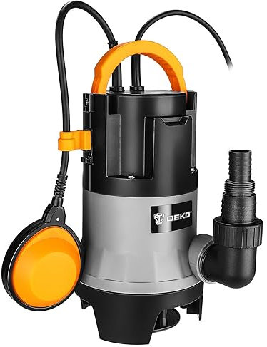 Bomba de Agua Sumergible: DEKO Bomba de Agua, Bomba Aguas Sucias 400W 10000H/L, Bomba Achique con Interruptor de Flotador para Piscinas, Sótanos, Estanques