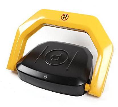 Parkeringsspärr bil parkeringsspärr fjärrstyrd automatisk bilparkeringsspärr med 2 fjärrkontroller, fjärrstyrda parkeringsplatser för alla typer av parkeringsplatser och ytor, gul