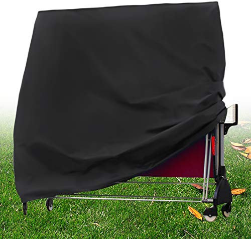Tischtennisplatte Abdeckung Abdeckung Tischtennisplatte Abdeckhülle Abdeckplane Abdeckhaube Wetterschutz 165x40x145CM für Tischtennisplatten Outdoor/Indoor Winddicht, UV-Beständiges