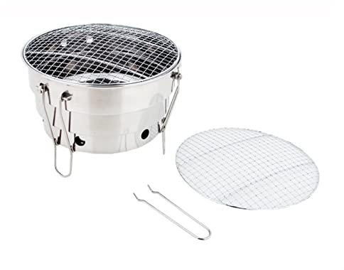 asdchZen Grillspieße, Carbon-Grill, Tragbarer Klappgrill, Holzkohlegrill, Grilleimer, Edelstahl, Mini-Grill Für Den Außenbereich