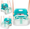 COIL Kinderschaukel Babyschaukel Outdoor 3-in-1 Schaukel Baby Verstellbarer Kinderschaukel Indoor mit Rückenlehne Schaukel Indoor Kinderschaukelsitz Kleinkind Schaukel (Türkis)