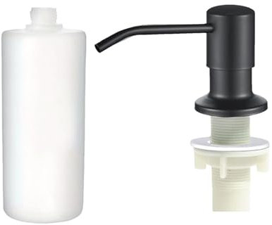 Lpsdssre Dispenser di sapone integrato | Dispenser di sapone per bottiglie da 350 ml/500 ml, rotazione a 360 gradi, dispenser di sapone per piatti, utensili per lavello da cucina per controsoffitto