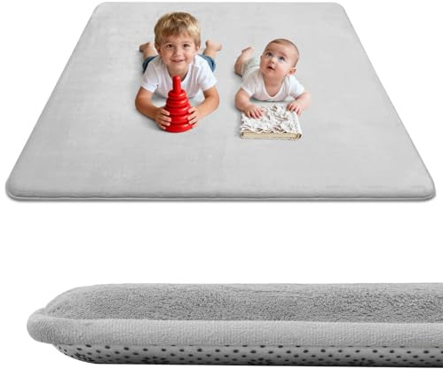 Baby Play Mat, Baby Mats for Floor Play, Coral Velvet Playmats Non Slip Rug, Toddlers Activity Gym Playmats Crawling Mat, Gifts for Babies