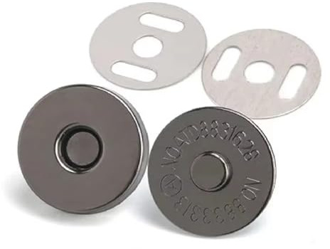 Magnetknappar 10 set/parti magnetiska tryckknappar handväska handväska hantverk påsar tillbehör (Gun Black, 1,4 cm)