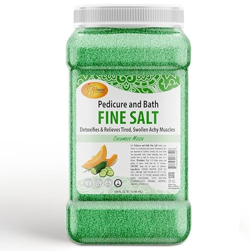 SPA REDI - Detox Foot Soak Pedicure and Bath Fine Salt, Cucumber and Melon, 128 Oz - Made with Dead Sea Salts, Argan Oil, Coconut Oil, and Essential Oil - Hydrates, Softens and Moisturizes