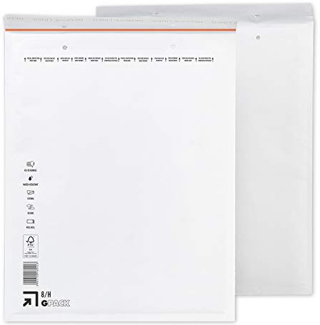 100 sobres de burbujas 290 x 370 mm | Sobre acolchado de aire H8 | Sobre blanco DIN B4 | Diferentes cantidades a elegir