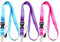 kuou 3 Stück Schlüsselband Lanyard, 47cm Ausweishülle Bunt Nylon Umhängeband Schlüsselbänder mit Abnehmbarer Schnalle für Schlüssel Ausweishüllen Arbeitskarte(Blau, Rosa, Lila)
