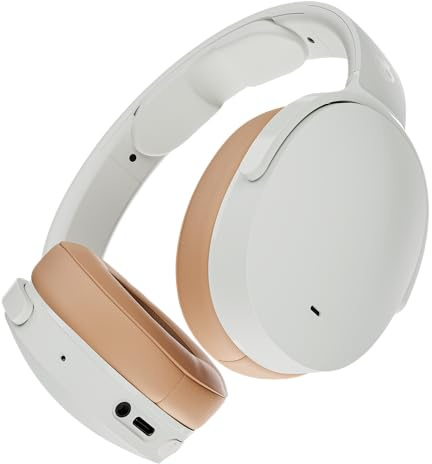 Skullcandy Hesh ANC Cuffie Wireless Over-Ear con Bluetooth, Bassi Multisensoriali, Cancellazione Attiva del Rumore, 22 Ore di Autonomia, Design Comprimibile - Bianco