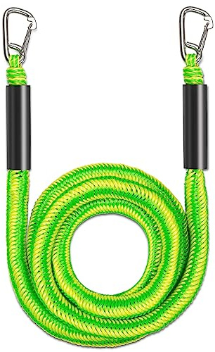Botepon Lignes d'ancrage élastiques pour bateau - Corde d'ancrage de plage pour bateau de plage, Pwc, Jet Ski ou Seadoo, accessoires de Pwc, extensible de 2,1 m jusqu'à 4,3 m