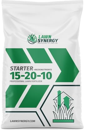 Starter Fertilizer 15-20-10 – (50 lbs.) High Phosphorus Lawn Food for New Grass Seed & Sod – Promotes Fast Root Growth, Stronger Germination & Early Green-Up – Professional Grade Lawn Fertilizer