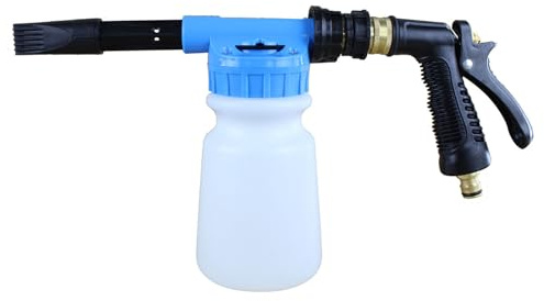 Youool Pistola a Schiuma per Auto, 900 ml 2 in 1 con Lancia in Schiuma Regolabile per la Pulizia di Auto, in Schiuma, Cannone da Giardino, per la Pulizia di Auto e Moto (Blu)