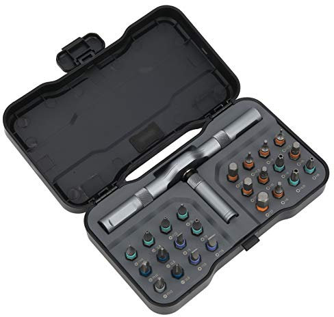 Tbest Ensemble de tournevis, tournevis à cliquet 24 en 1, outil de réparation multifonction, matériel manuel avec poignée RS1