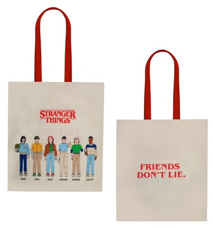 Cinereplicas Stranger Things - Friends Don't Lie Tote Bag - 42 x 38 cm - officiellt licensierad, Vänner Don't Lie