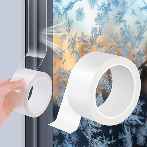 Fantasyon Rubans adhésifs Autocollante pour Joint Isolation Fenêtre Porte 5cm*10m Bande Etancheite pour Anti Bruit Poussière l'air Froid