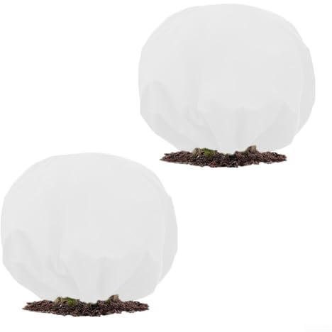 2-pack icke-vävda frostskyddsöverdrag för växter tjockt tyg som ger isolering och andningsförmåga för vinterväxtvård (185 cm)
