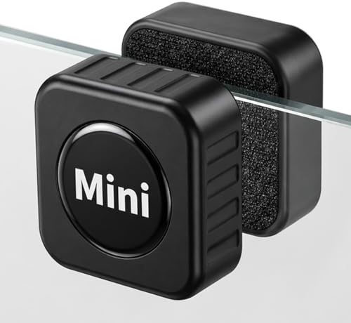 Mini Magnetic Aquarium Glass Cleaner, Fish Tank Algae Scraper Brush for Small Tanks, Strong Magnet Cleaning Tool for Crystal Clear Glass up to 6mm Thickness, No Scratch Moss & Dirt Remover