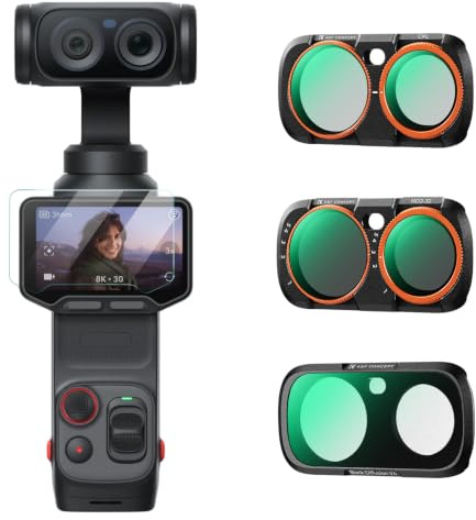 K&F CONCEPT Set de 3 Filtros Magnético Compatible con Insta360 Luna Ultra