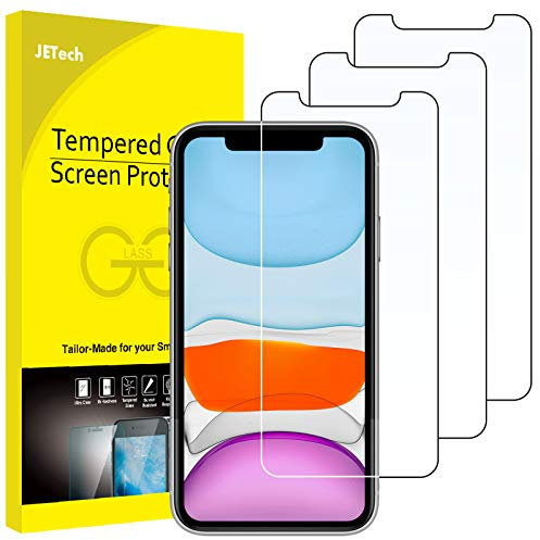 JETech Screen Protector for iPhone 11 and iPhone XR, 6.1-Inch, Tempered Glass Film, 3-Pack