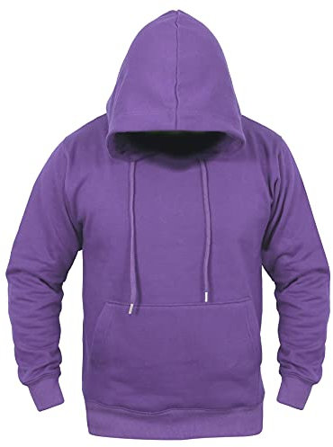 A2Z Mens Fleece Hoodie Pullover Hooded Sweatshirt Long Sleeve S/M/L/XL/XXL/3XL/4XL Purple