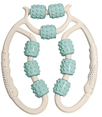 Amagogo Foam Roller Rouleau Anti Cellulite, Rouleau Massag Cellulite, Palper Rouler Anti Cellulite Rouleau Massage Jambe, Cellulite Rouleau de Massage Rouleau Cellulite Vert, 9 Roues